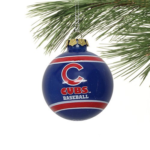 Chicago Cubs Official MLB 3′ Glass Ball Christmas Ornament by Forever Collectibles