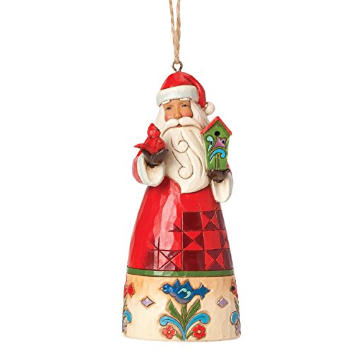 Heartwood Creek Santa with Birdhouse Hanging Ornament