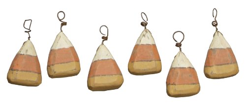 Primitives By Kathy Wood Hand Painted Candy Corn Ornaments 6 per Set