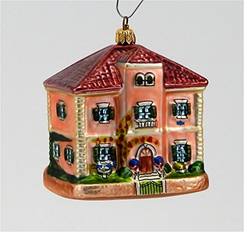 Tuscan Villa-Blown Glass Ornament