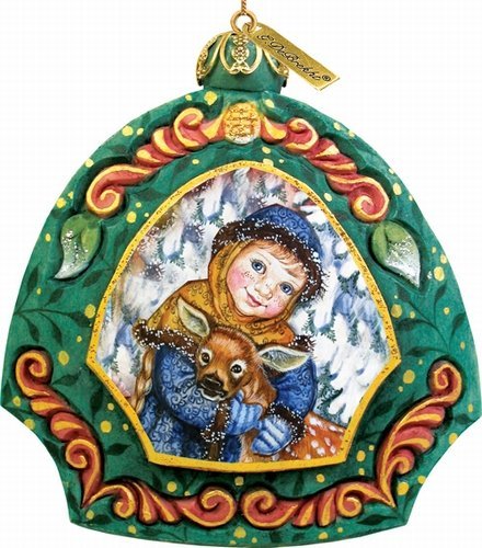 Girl with Deer Ornament