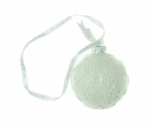 Wedgwood Holiday Snowflake Ornament Snowflake White Ball