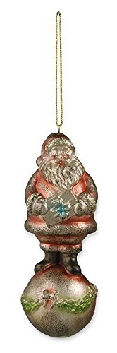 Bethany Lowe Christmas – Santa on Ball Ornament – LO9445