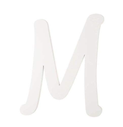 Darice 9188-M White Wood Letters, M, 9-Inch