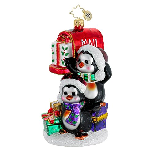 Christopher Radko Postal Penguins Ornament