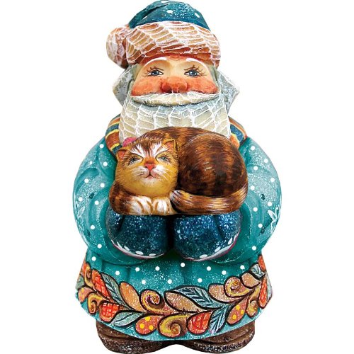 G. Debrekht Kitty Caretaker Sant a Figurine, 3-1/2-Inch Tall, Limited Edition of 900, Hand-Painted