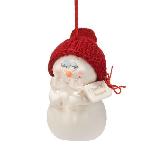 Department 56 Snow Pinions I Need My Glasses Ornament, 3.25-Inch