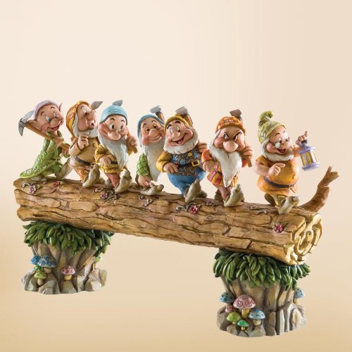 Disney Traditions by Jim Shore 4005434 Seven Dwarfs Walking Over Fallen Log Figurine 8-1/4-Inch