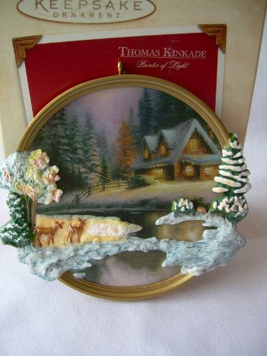 2002 Hallmark Ornament Thomas Kinkade, Painter of Light Deer Creek Cottage