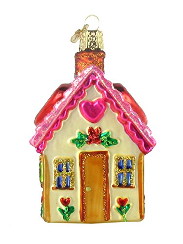 Old World Christmas Sweetheart Cottage Glass Ornament