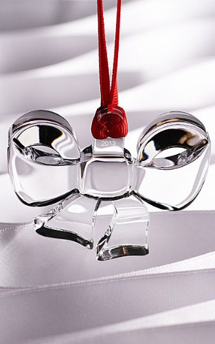 Orrefors Ornament Collection 2013 Annual Crystal Christmas Bow Ornament