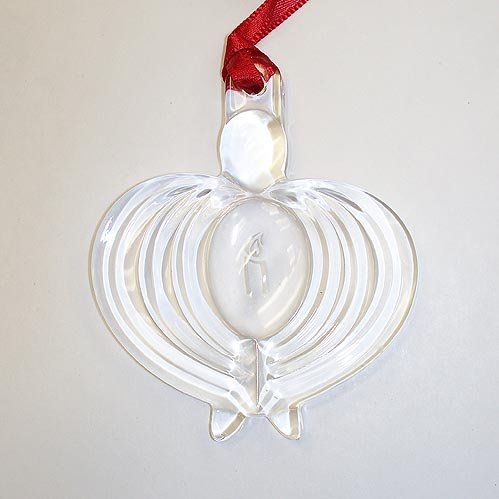 Orrefors Cyrstal 2003 Angel of Hope Ornament by Erika Lagerbielke