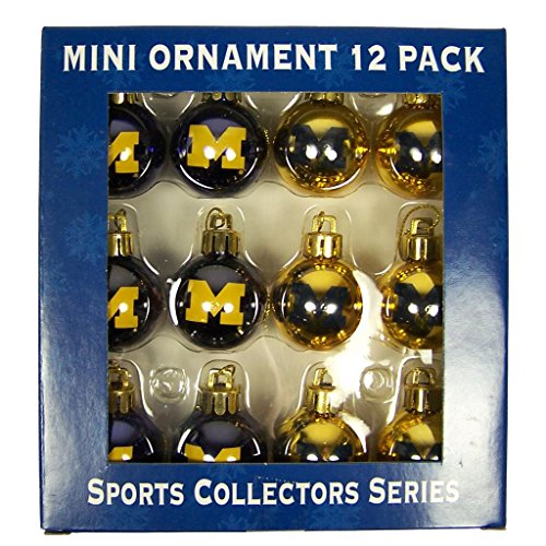 NCAA Michigan Wolverines Mini Ornament 12-Pack