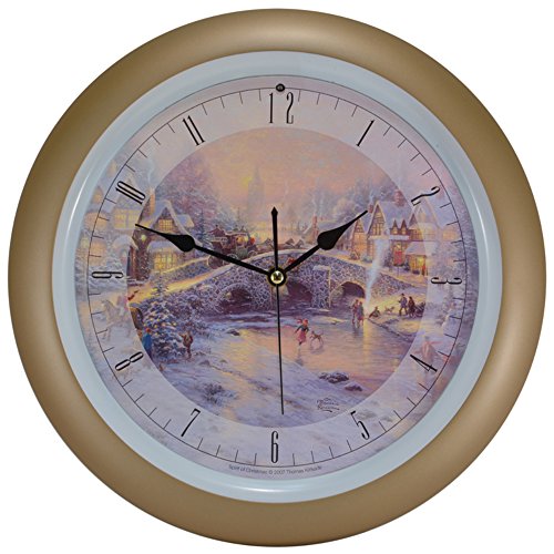 Thomas Kinkade Spirit of Christmas Musical Christmas Carol Clock – 13″