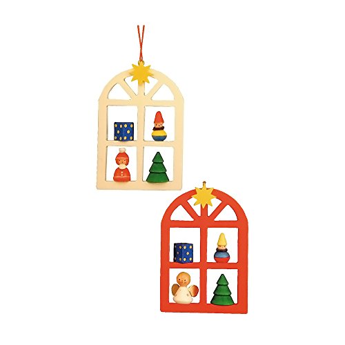 10-0116 – Christian Ulbricht Ornament – Advent Window – 3″”H x 2″”W x .125″”D