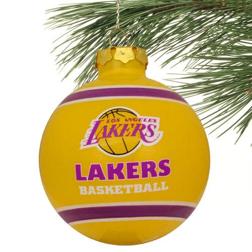 Los Angeles Lakers Official NBA 3′ Glass Ball Christmas Ornament by Forever Collectibles