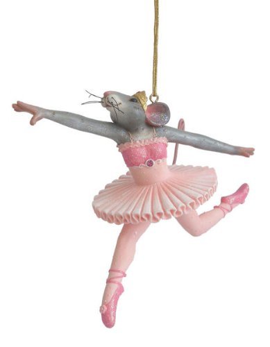 Pink Ballet Mouse Christmas Ornament – December Diamonds