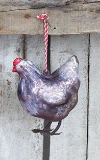 Purple Chicken Christmas Ornament