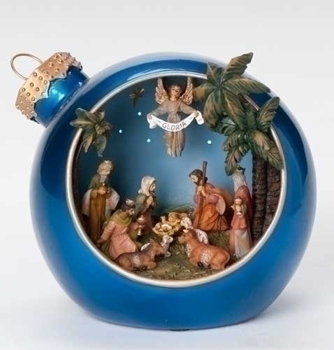 6″ Fontanini Musical Nativity Scene Christmas Ball Ornament