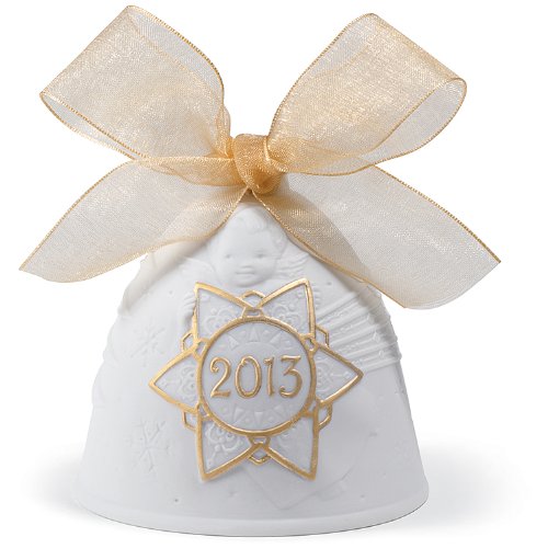 Lladro 2013 Christmas Bell Gold (Re-Deco)