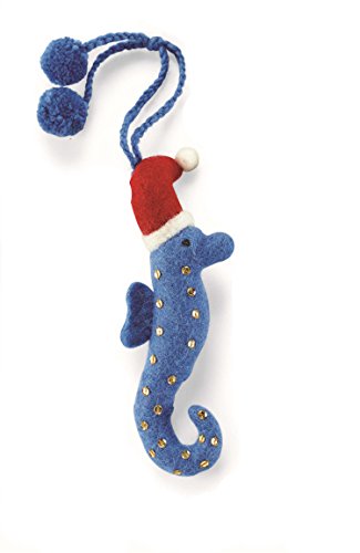 Mud Pie Holiday Sea Christmas Collection Felt Sea Ornament (Seahorse)