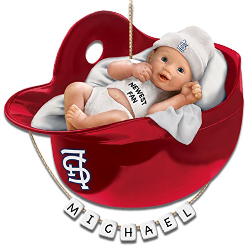 MLB St. Louis Cardinals Personalized Baby’s First Christmas Ornament by The Bradford Exchange