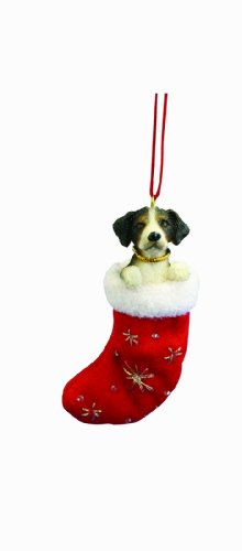 Bernese Mt. Dog Christmas Stocking Ornament with “Santa’s Little Pals” Hand Painted and Stitched Detail