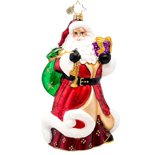 Christopher Radko Ruby Robe Kringle Glass Christmas Ornament 2014