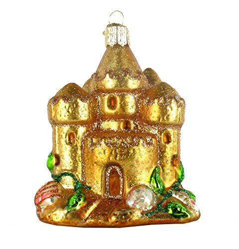 Old World Christmas Sand Castle Glass Ornament
