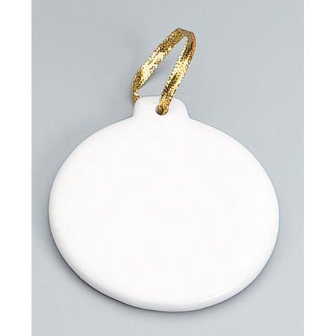 Bulk Buy: Darice DIY Crafts Porcelain Ornament Round 3.5 inches (6-Pack) 6651-37