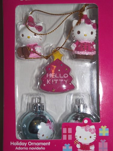 Hello Kitty Mini Holiday Ornaments 5pc Set – 2013