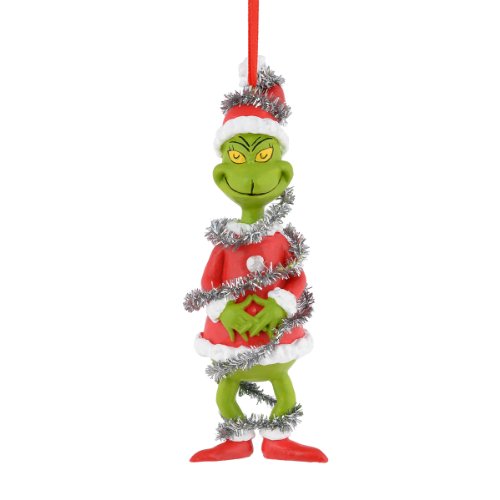 Department 56 Grinch Grinch in Tinsel Ornament, 4.75-Inch