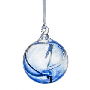 Kosta Boda 7091421, Contrast Christmas Ornament 2014, Blue Black & White