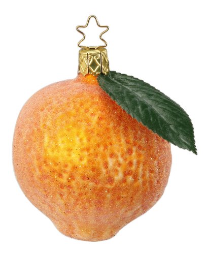 Inge-Glas Frosted Orange Christmas Ornament