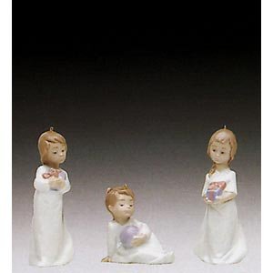 LLadro Christmas Morning 3 Ornament Figurine Set