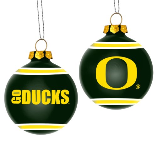 Oregon Ducks Official NCAA 3′ Glass Ball Christmas Ornament by Forever Collectibles
