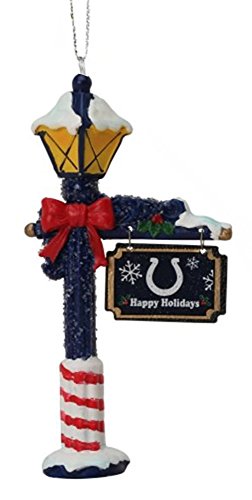 Indianapolis Colts Official NFL 5.7 inch x 3 inch Street Lamp Christmas Ornament