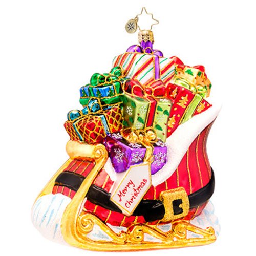 Christopher Radko – Buckle Up for a Gift Ride – Heirloom Collectable Christmas Ornament
