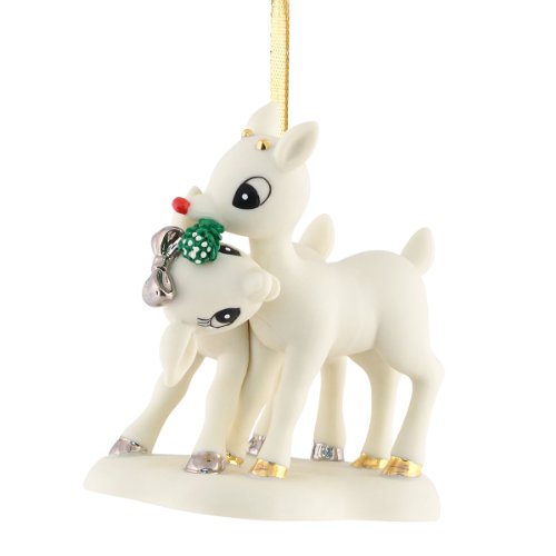 Department 56 Rudolph Rudolph and Clarice Bisque Ornament, 3.35-Inch