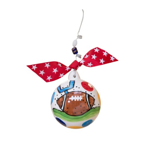 Glory Haus Football Ball Ornament, 4 by 4-Inch