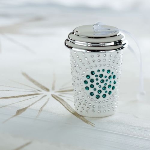 2014 Starbucks Swarovski® White Cup Ornament NEW RELEASE