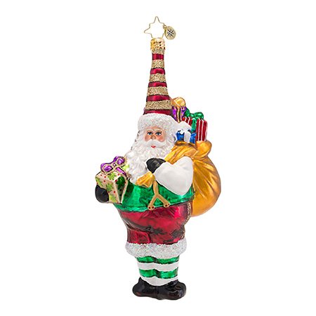 Christopher Radko Santa With Tall Hat Ornament