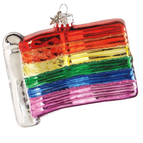 Midwest CBK Rainbow Flag Glass Christmas Ornament