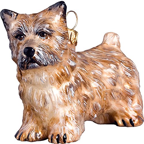 The Pet Set Blown Glass European Dog Ornament by Joy to the World Collectibles – Cream Cairn Terrier Dog