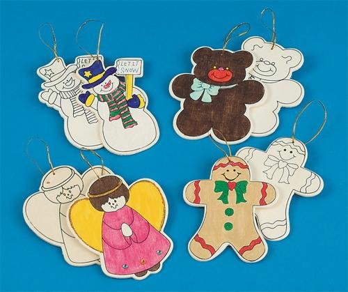Unfinished Wooden Christmas Ornaments (Pack of 48) Unfinished Wooden Christmas Ornaments (Pack of 48)