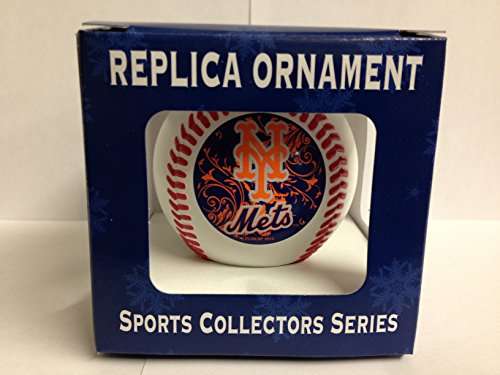 MLB New York Mets Replica Baseball Christmas Ornament – 2.5″