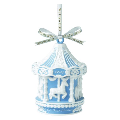 Wedgwood 2014 Baby’s First Carousel Ornament, Blue