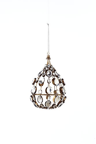 Sage & Co. XAO17308SV 7″ Jeweled Medallion Drop Ornament