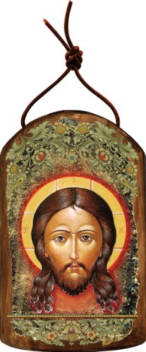 Icon of the Holy Face 4.75″h Icon Ornament Handcrafted in Wood, Religious Gift