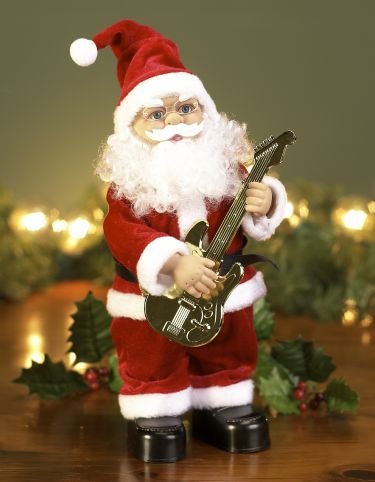 Dancing Santa with Guitar Plays 17 Holiday Tunes